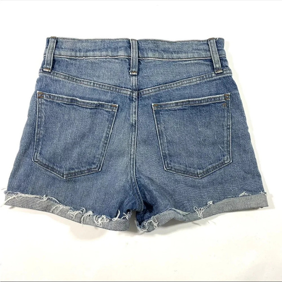 Madewell high rise denim shorts raw edge size 30 - Picture 4 of 14